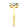 Anushka - 14K Yellow Gold Oval Solitaire Diamond Engagement Ring