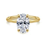 Tiana - 14K Yellow Gold Oval Solitaire Diamond Engagement Ring