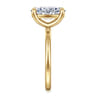 Tiana - 14K Yellow Gold Oval Solitaire Diamond Engagement Ring