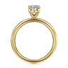 Tiana - 14K Yellow Gold Oval Solitaire Diamond Engagement Ring