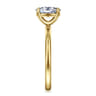 Tiana - 14K Yellow Gold Oval Solitaire Diamond Engagement Ring