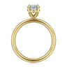 Tiana - 14K Yellow Gold Oval Solitaire Diamond Engagement Ring