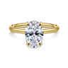 Tiana - 14K Yellow Gold Oval Solitaire Diamond Engagement Ring
