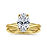 Tiana - 14K Yellow Gold Oval Solitaire Diamond Engagement Ring