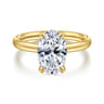 Unite - 14K Yellow Gold Oval Solitaire Diamond Engagement Ring