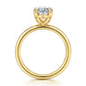 Unite - 14K Yellow Gold Oval Solitaire Diamond Engagement Ring