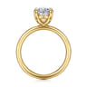 Unite - 14K Yellow Gold Oval Solitaire Diamond Engagement Ring