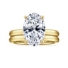 Unite - 14K Yellow Gold Oval Solitaire Diamond Engagement Ring