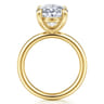 Unite - 14K Yellow Gold Oval Solitaire Diamond Engagement Ring