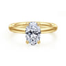 Unite - 14K Yellow Gold Oval Solitaire Diamond Engagement Ring