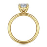Unite - 14K Yellow Gold Oval Solitaire Diamond Engagement Ring