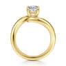 Bettie - 14K Yellow Gold Bypass Oval Diamond Engagement Ring
