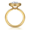 Pauline - 14K Yellow Gold Bezel Set Oval Diamond Engagement Ring