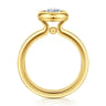 Pauline - 14K Yellow Gold Bezel Set Oval Diamond Engagement Ring