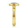 Pauline - 14K Yellow Gold Bezel Set Oval Diamond Engagement Ring