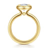 Pauline - 14K Yellow Gold Bezel Set Oval Diamond Engagement Ring