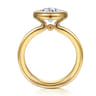 Pauline - 14K Yellow Gold Bezel Set Oval Diamond Engagement Ring