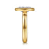 Pauline - 14K Yellow Gold Bezel Set Oval Diamond Engagement Ring