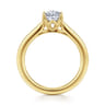 Nola - 14K Yellow Gold Oval Lotus Diamond Engagement Ring