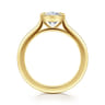 Brooke - 14K Yellow Gold Oval Cut Bezel Set Solitaire Diamond Engagement Ring