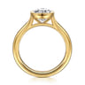Brooke - 14K Yellow Gold Oval Cut Bezel Set Solitaire Diamond Engagement Ring