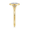 Kaya - 14K Yellow Gold Bezel Set Oval Solitaire Diamond Engagement Ring