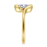 Bellisse - 14K Yellow Gold Bypass Oval Solitaire Diamond Engagement Ring