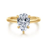 Cari - 14K Yellow Gold Pear Shape Diamond Engagement Ring - 0.05 ct
