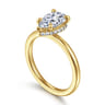 Rainah - 14K Yellow Gold Pear Shape Diamond Engagement Ring - 0.11 ct