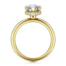 Rainah - 14K Yellow Gold Pear Shape Diamond Engagement Ring - 0.13 ct