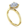 Rainah - 14K Yellow Gold Pear Shape Diamond Engagement Ring - 0.13 ct