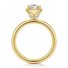 Deedie - 14K Yellow Gold Pear Shape Diamond Engagement Ring - 0.12 ct