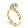 Deedie - 14K Yellow Gold Pear Shape Diamond Engagement Ring - 0.12 ct