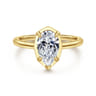 Cassi - 14K Yellow Gold Pear Shape Diamond Engagement Ring - 0.06 ct