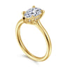 Badia - 14K Yellow Gold Pear Shape Solitaire Diamond Engagement Ring - 0.04 ct
