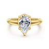 Geo - 14K Yellow Gold Pear Shape Diamond Engagement Ring - 0.16 ct