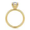 Peace - 14K Yellow Gold Pear Shape Diamond Engagement Ring - 0.08 ct