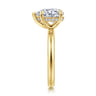Peace - 14K Yellow Gold Pear Shape Diamond Engagement Ring - 0.08 ct