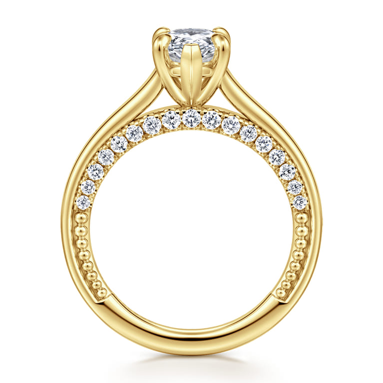 Rosey - 14K Yellow Gold Pear Shape Diamond Engagement Ring - 0.35 ct - Shot 2