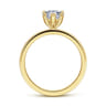 Paula - 14K Yellow Gold Pear Shape Diamond Engagement Ring