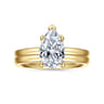 Paula - 14K Yellow Gold Pear Shape Diamond Engagement Ring