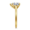 Bena - 14K Yellow Gold Pear Shape Solitaire Diamond Engagement Ring