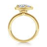 Linen - 14K Yellow Gold Pear Shape Diamond Engagement Ring