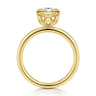 Linny - 14K Yellow Gold Pear Shape Bezel Set Diamond Engagement Ring