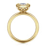 Linny - 14K Yellow Gold Pear Shape Bezel Set Diamond Engagement Ring
