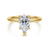 Tiana - 14K Yellow Gold Pear Shape Solitaire Diamond Engagement Ring