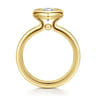 Pauline - 14K Yellow Gold Bezel Set Pear Shape Diamond Engagement Ring