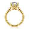 Nola - 14K Yellow Gold Pear Shape Lotus Diamond Engagement Ring