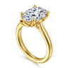 Nola - 14K Yellow Gold Pear Shape Lotus Diamond Engagement Ring