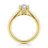 Nola - 14K Yellow Gold Pear Shape Lotus Diamond Engagement Ring
